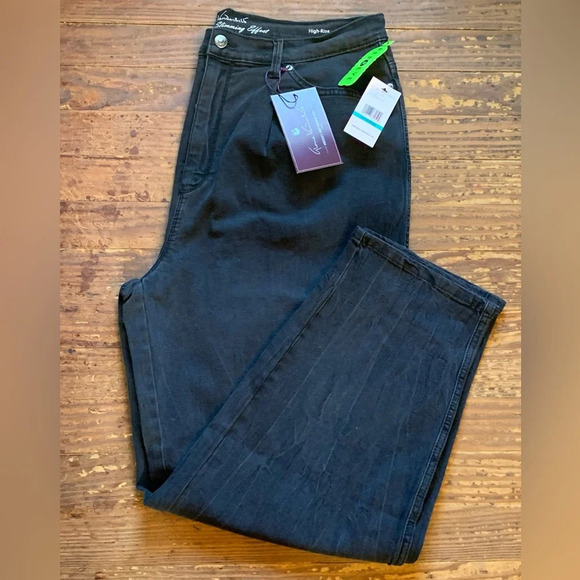 GLORIA Vanderbilt Slimming High Rise Drifter Pleated Mom Jeans Wheaton NEW 16 - Picture 4 of 8